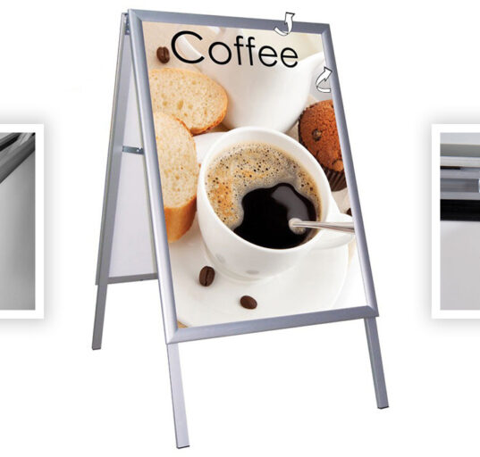 Venkovní voděodolný reklamní stojan A s UV ochranou